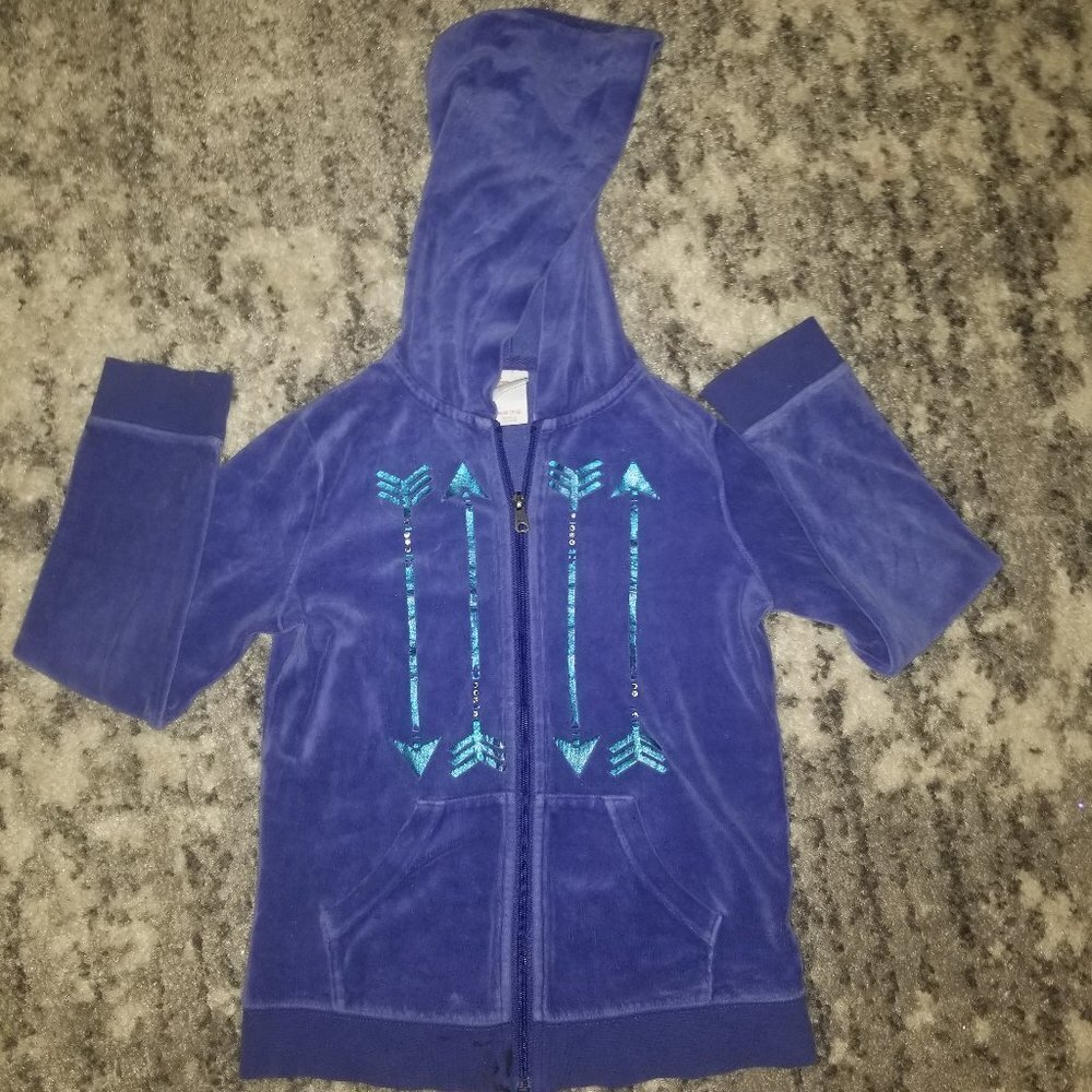 Circo Blue Cozy Zip-up w/Hoddie sz 8 EUC
